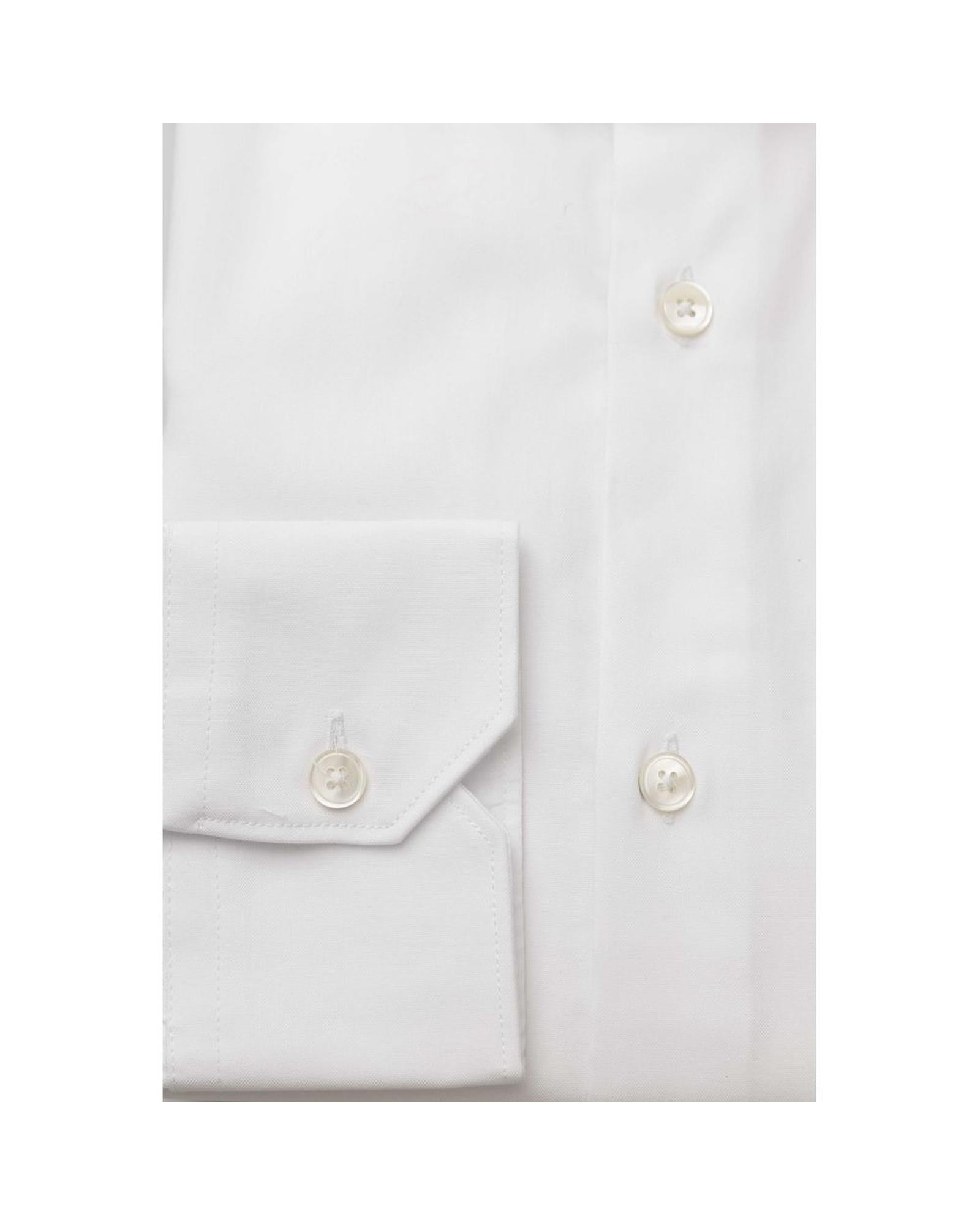 Bagutta Men's White Cotton Shirt - 44 IT-2