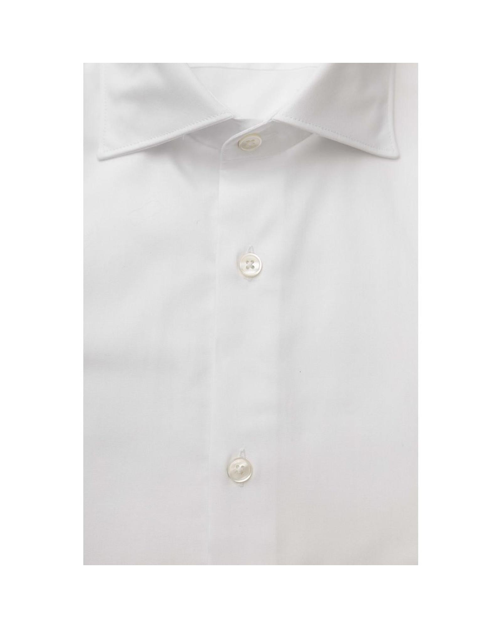 Bagutta Men's White Cotton Shirt - 44 IT-3