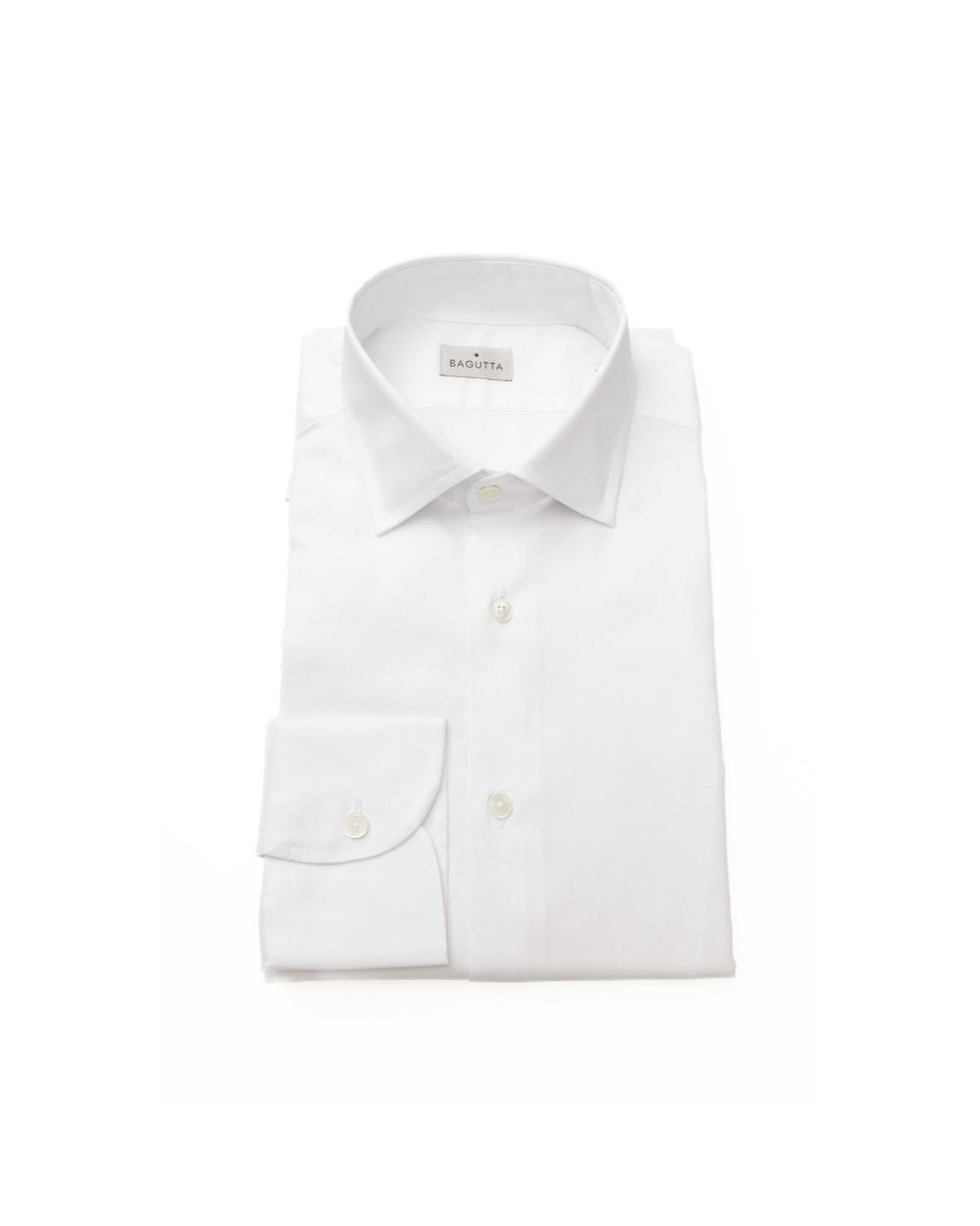 Bagutta Men's White Cotton Shirt - 44 IT-0