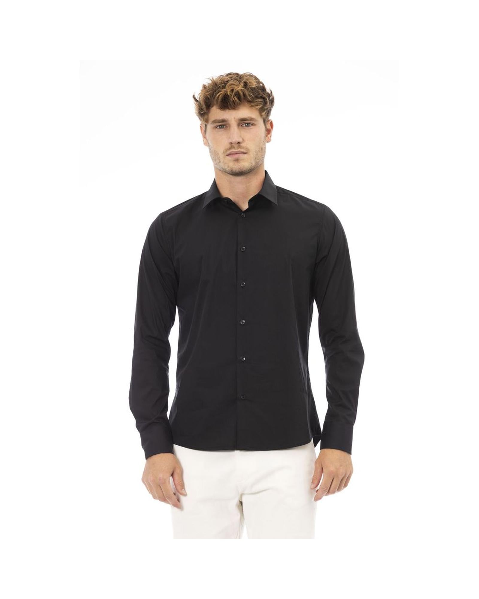 Baldinini Trend Men's Black Cotton Shirt - XL-0