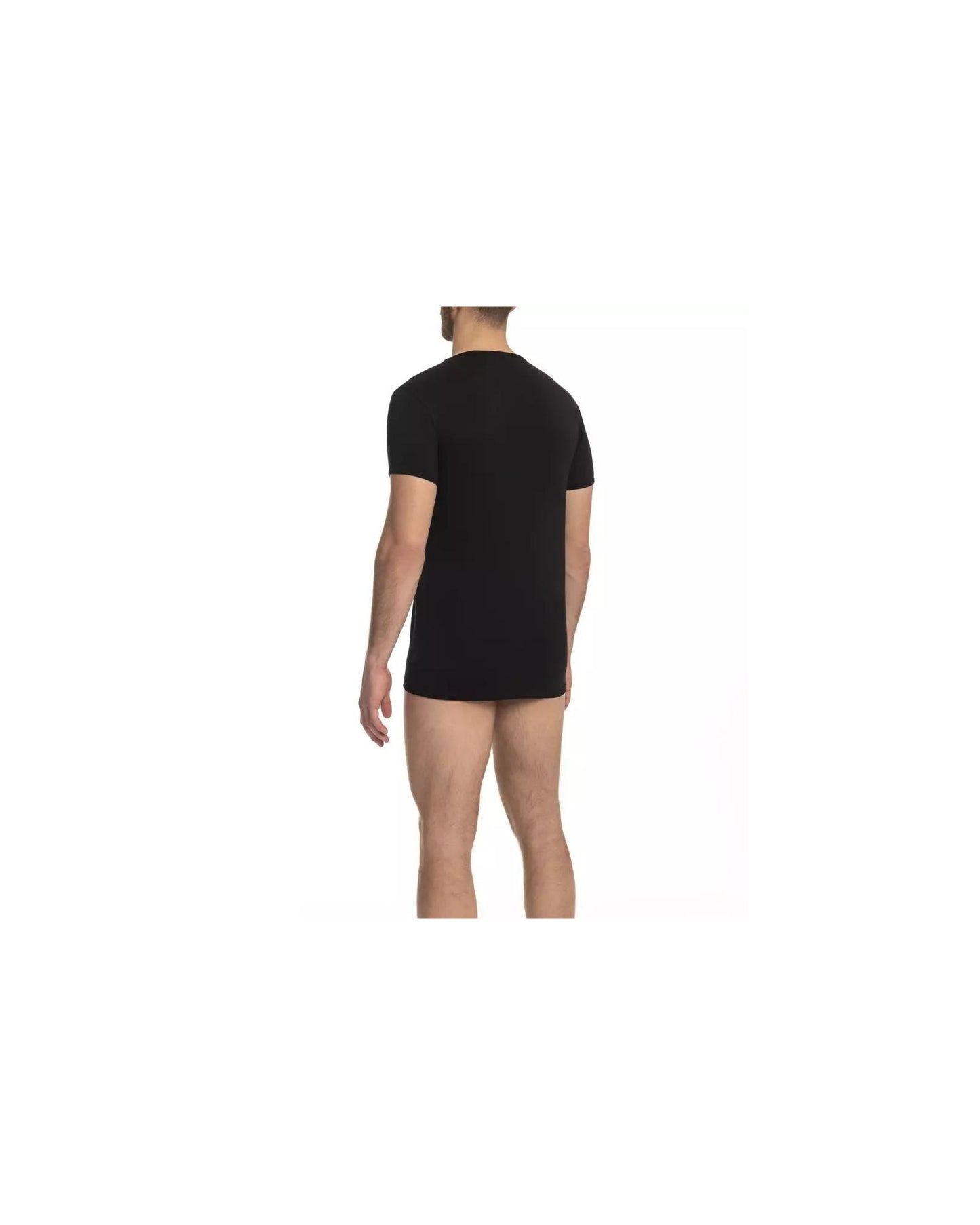 Cavalli Class Men's Black Cotton T-Shirt - L-1