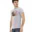 Short Sleeve Round Neck T-shirt with Front Print L Men-1