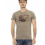 Front Print Round Neck T-Shirt L Men-0