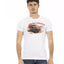 Short Sleeve T-shirt with Round Neck and Front Print L Men-0