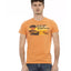 Short Sleeve T-shirt with Round Neck and Front Print L Men-0