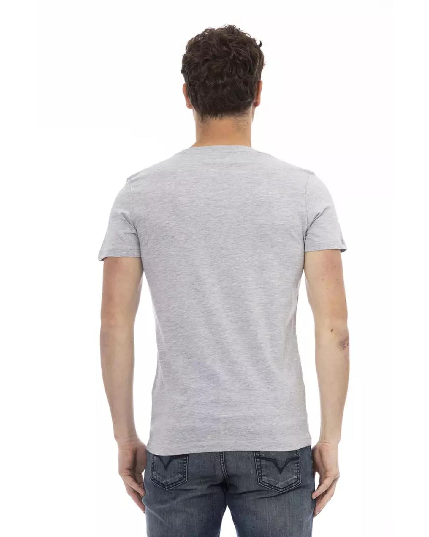 Short Sleeve Round Neck T-shirt with Front Print L Men-2