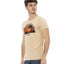 Short Sleeve T-shirt with Round Neck and Front Print L Men-1