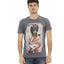 Short Sleeve T-shirt with Round Neck - Front Print L Men-0