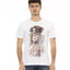 Short Sleeve Round Neck T-shirt with Front Print L Men-0