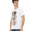 Short Sleeve Round Neck T-shirt with Front Print L Men-1