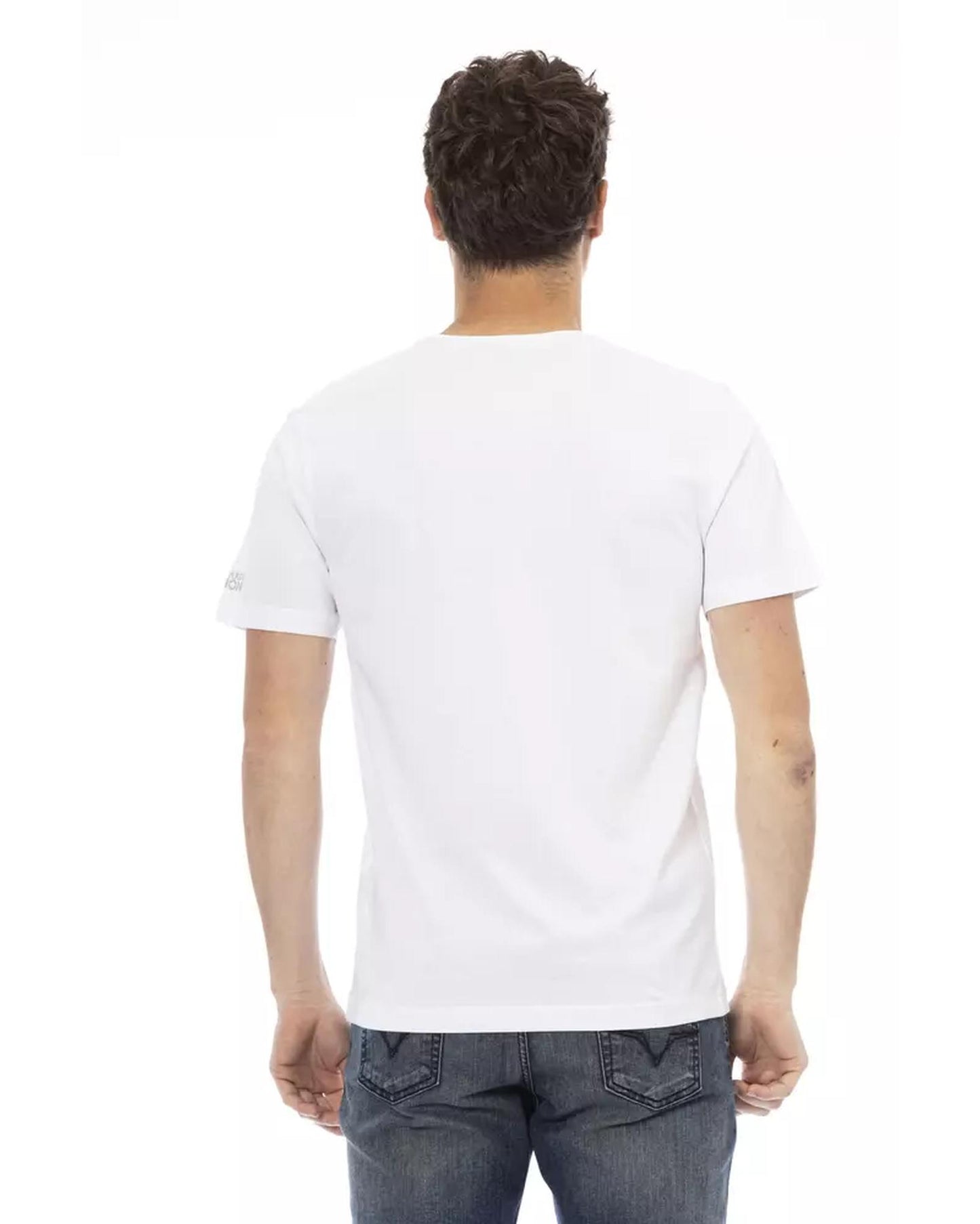 Short Sleeve Round Neck T-shirt with Front Print L Men-2