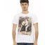 Short Sleeve T-shirt with Round Neck and Front Print L Men-0