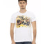 Short Sleeve T-shirt with Round Neck and Front Print L Men-0