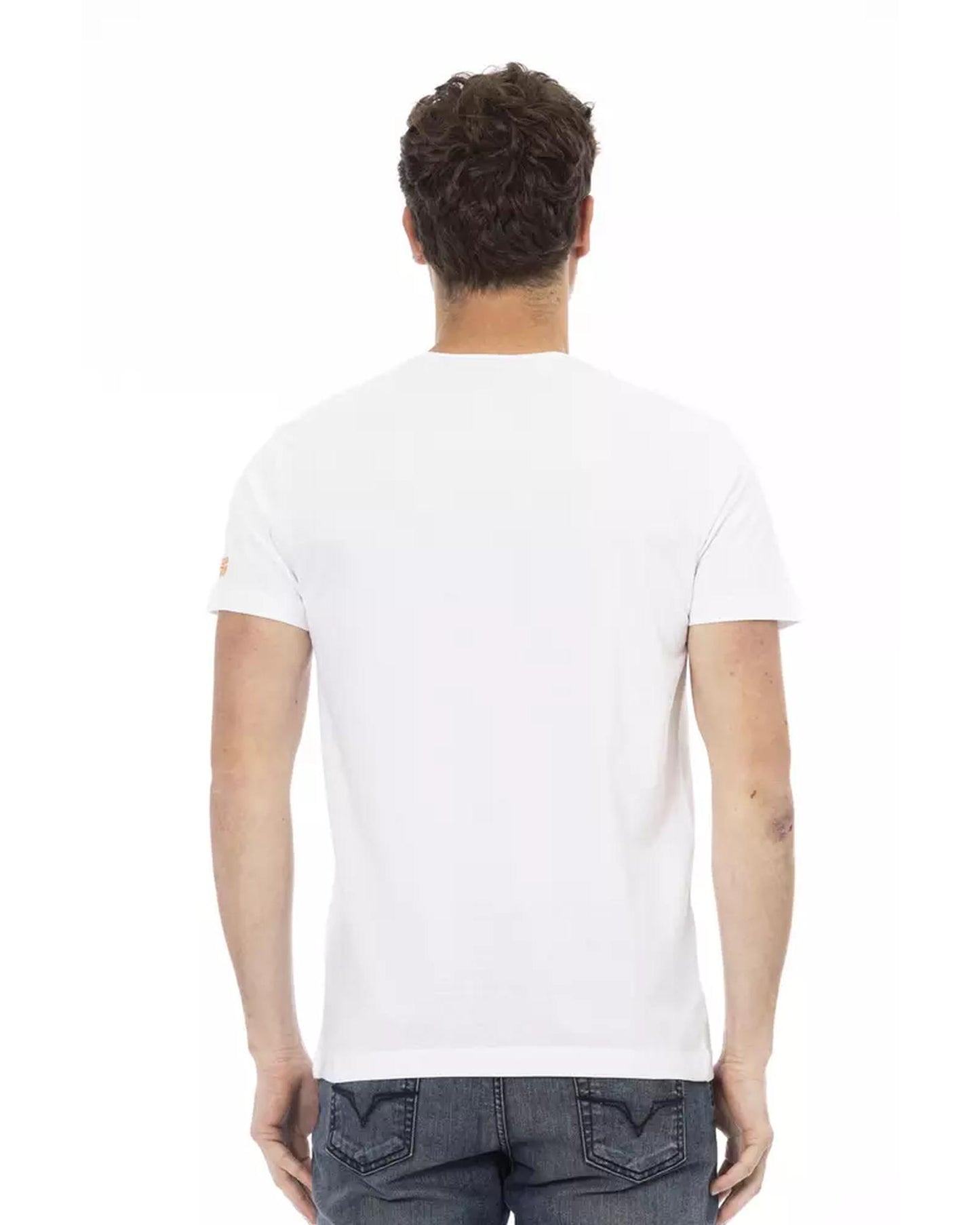 Short Sleeve T-shirt with Round Neck and Front Print L Men-2