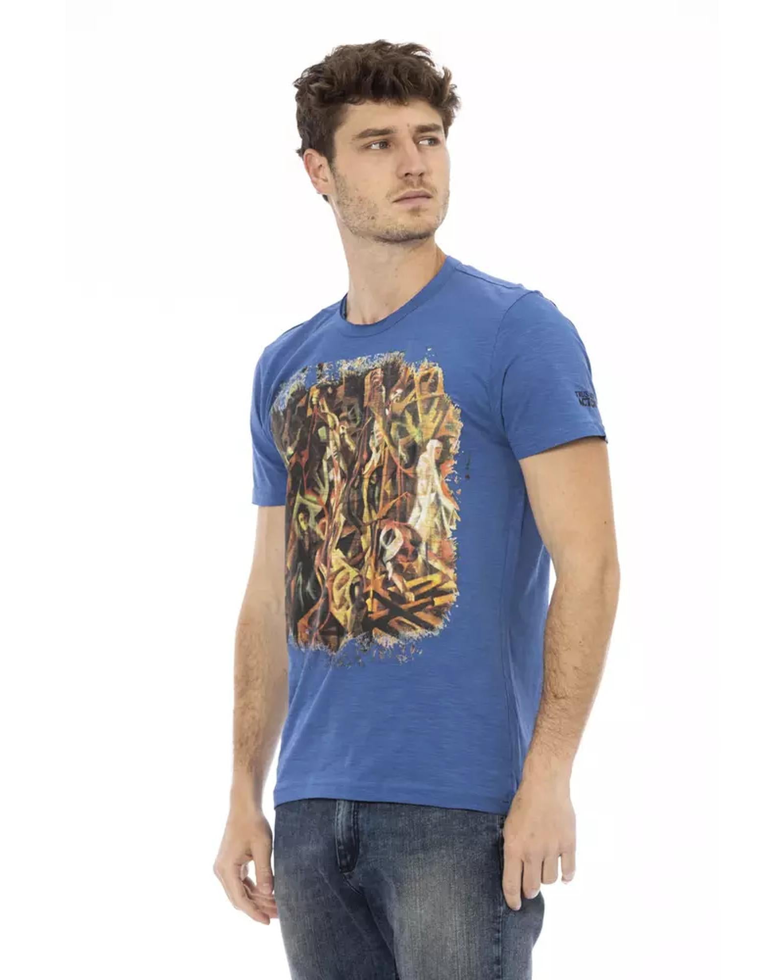 Short Sleeve T-shirt with Round Neck L Men-1