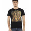 Short Sleeve T-shirt with Round Neck and Front Print L Men-0