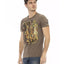 Printed Round Neck Short Sleeve T-shirt L Men-1