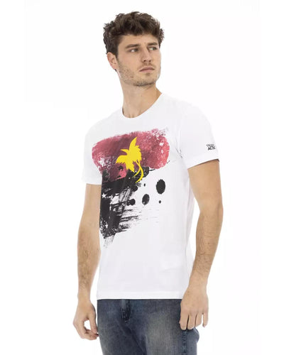 Printed Short Sleeve T-shirt with Round Neck L Men-1