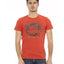 Front Print Short Sleeve T-Shirt with Round Neck L Men-0