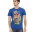 Short Sleeve T-shirt with Round Neck and Front Print L Men-0