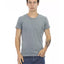 Short Sleeve T-shirt with Round Neck and Chest Pocket Print L Men-0