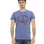 Short Sleeve T-shirt with Round Neck and Front Print L Men-0