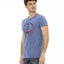 Short Sleeve T-shirt with Round Neck and Front Print XL Men-1