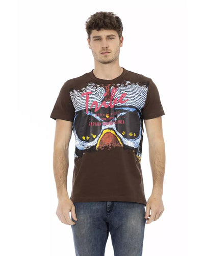 Short Sleeve T-shirt with Round Neck - Front Print L Men-0