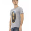 Short Sleeve T-shirt with Round Neck and Front Print L Men-1