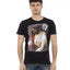 Short Sleeve T-shirt with Round Neck and Front Print L Men-0