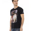 Short Sleeve T-shirt with Round Neck and Front Print L Men-1