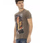 Printed Short Sleeve T-shirt with Round Neck L Men-1