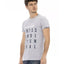 Short Sleeve Round Neck T-shirt with Front Print XL Men-1