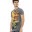 Short Sleeve T-Shirt with Round Neck and Front Print XL Men-1