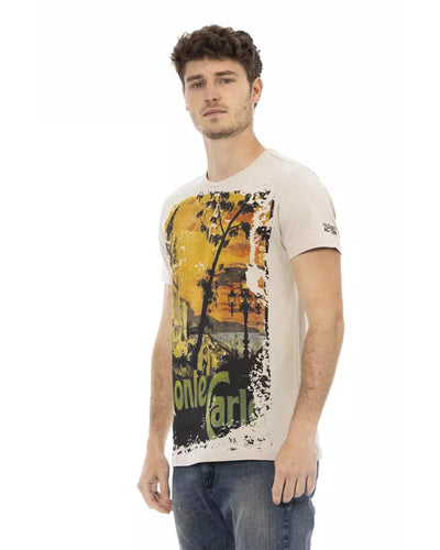 Short Sleeve T-shirt with Round Neck - Front Print L Men-1