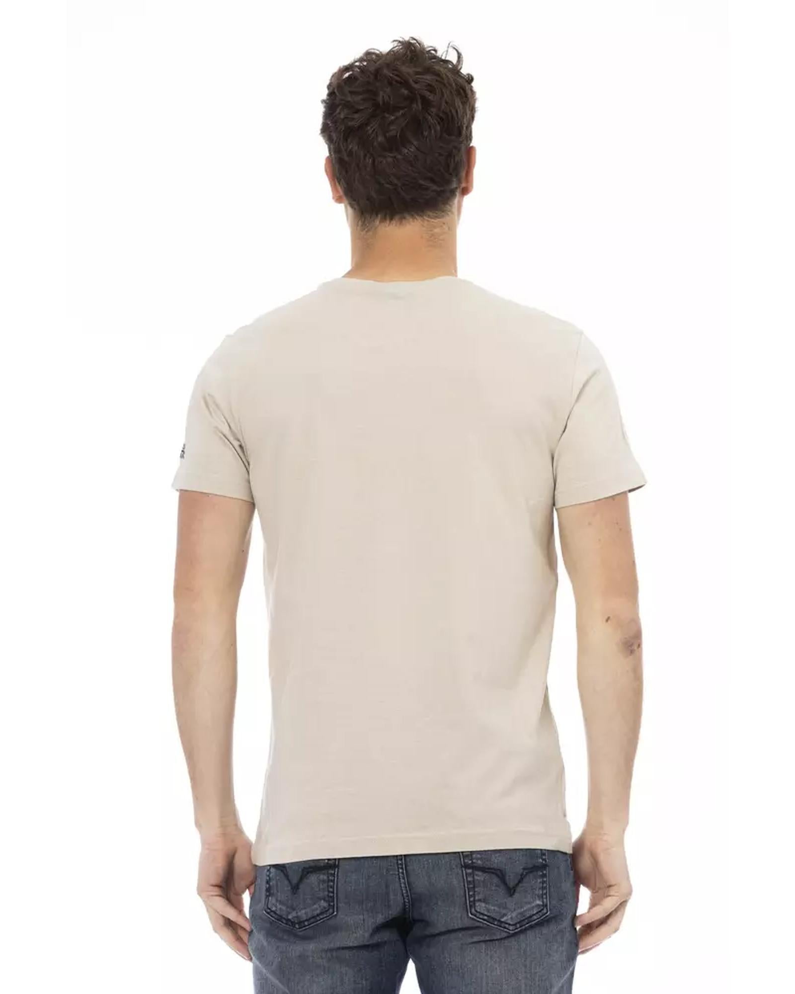 Short Sleeve T-shirt with Round Neck - Front Print L Men-2