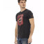 Short Sleeve T-shirt with Round Neck and Front Print L Men-1