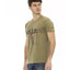 Short Sleeve T-shirt with Round Neck and Front Print L Men-1