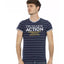 Printed Short Sleeve T-shirt with Round Neck L Men-0