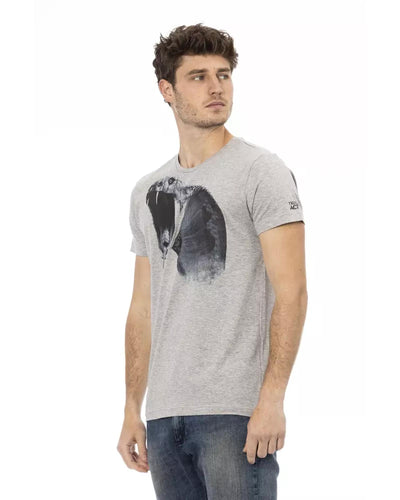 Short Sleeve T-shirt with Round Neck - Front Print L Men-1