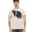 Short Sleeve T-shirt with Round Neck - Front Print L Men-0