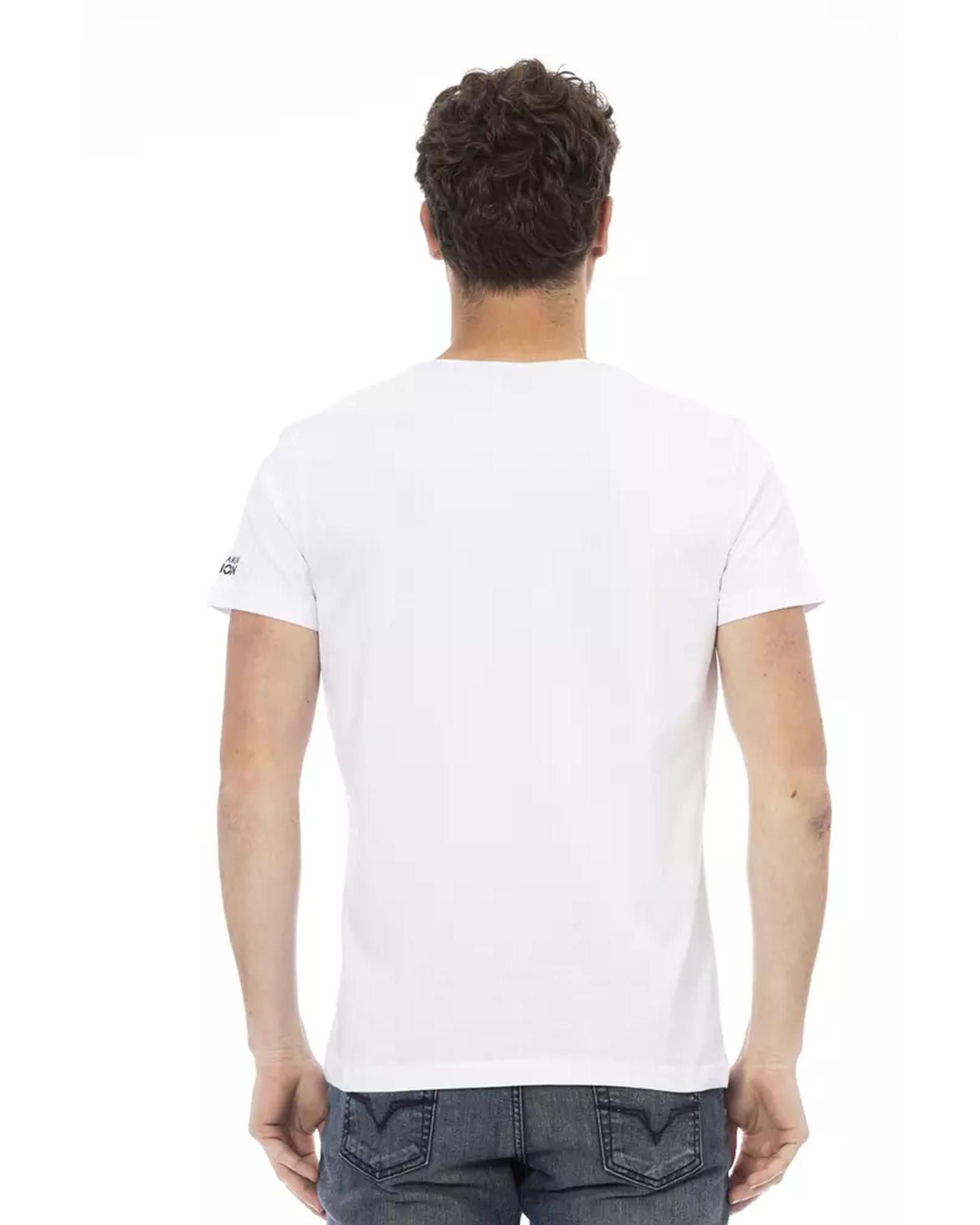 Short Sleeve Round Neck T-Shirt with Front Print L Men-2