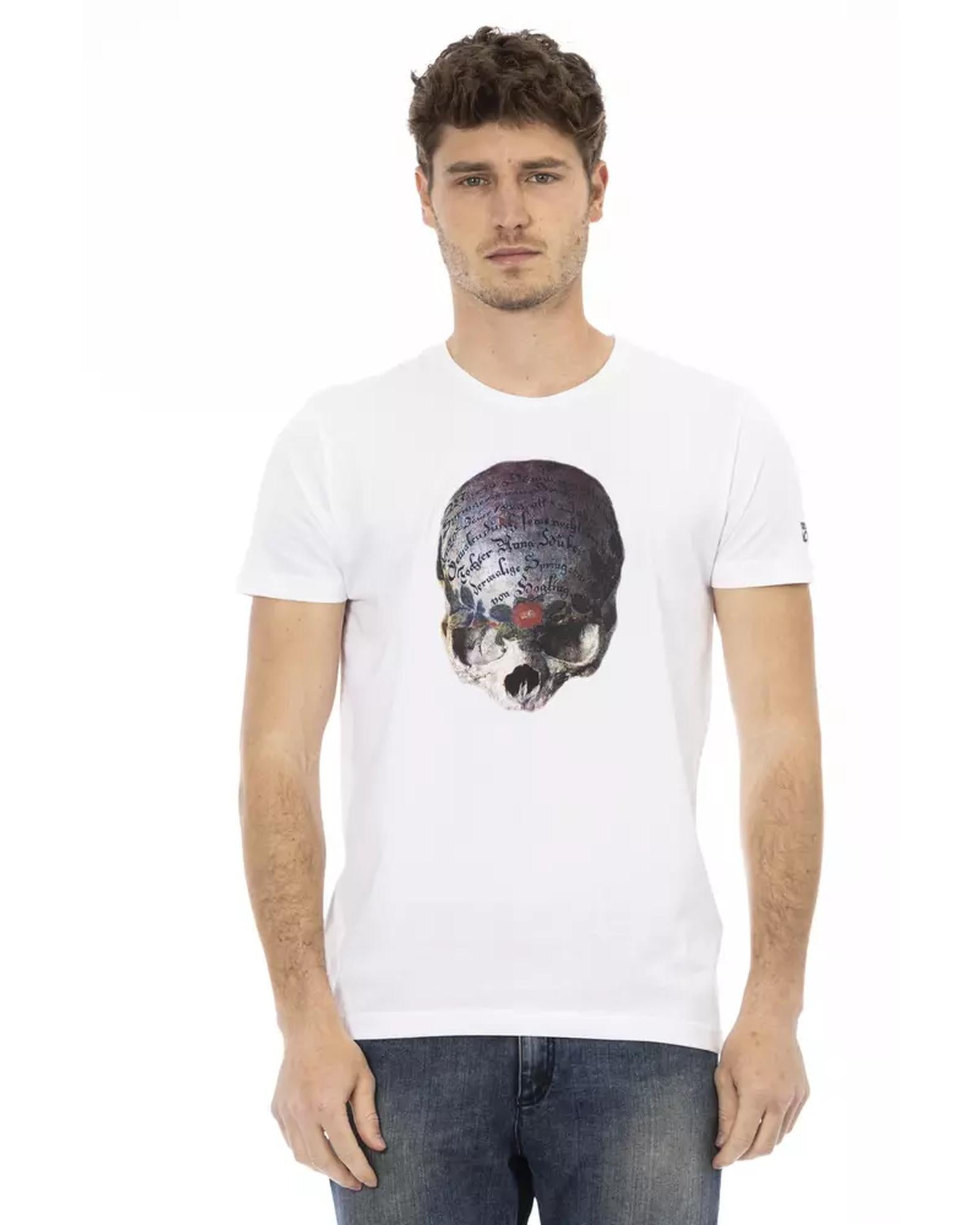 Printed Short Sleeve Round Neck T-shirt L Men-0