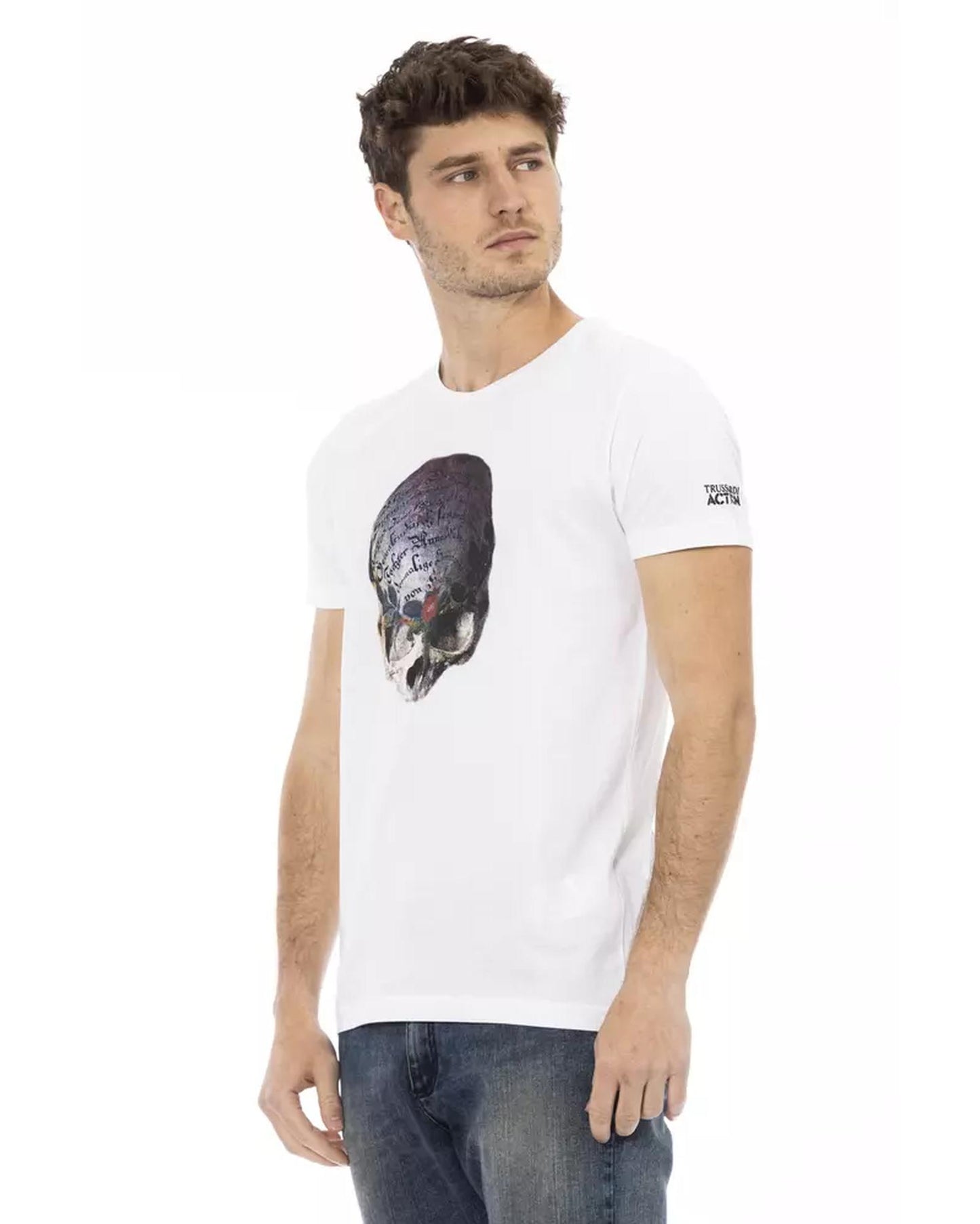 Printed Short Sleeve Round Neck T-shirt L Men-1