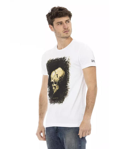 Short Sleeve Round Neck T-shirt with Front Print XL Men-1