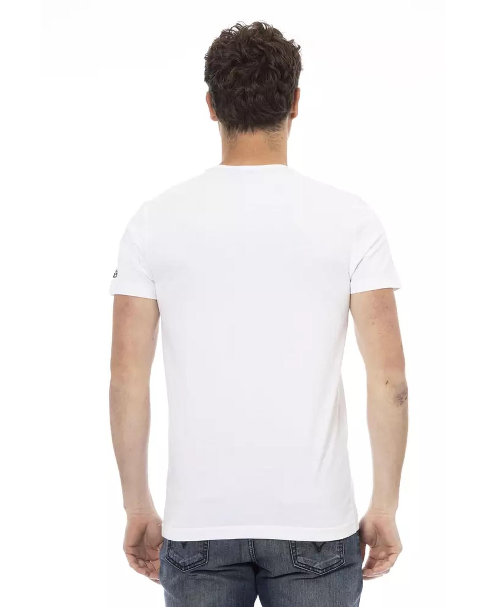 Short Sleeve Round Neck T-shirt with Front Print XL Men-2