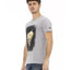 Short Sleeve T-shirt With Round Neck. Front Print. XL Men-1