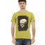 Short Sleeve Round Neck T-shirt with Front Print L Men-0