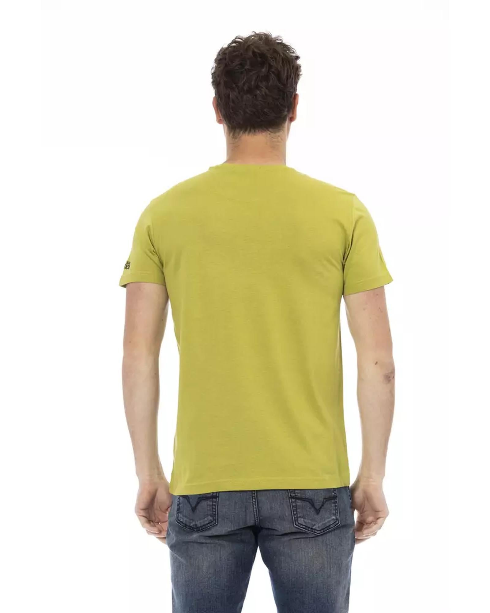 Short Sleeve Round Neck T-shirt with Front Print L Men-2