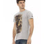 Short Sleeve T-shirt with Round Neck and Front Print L Men-1